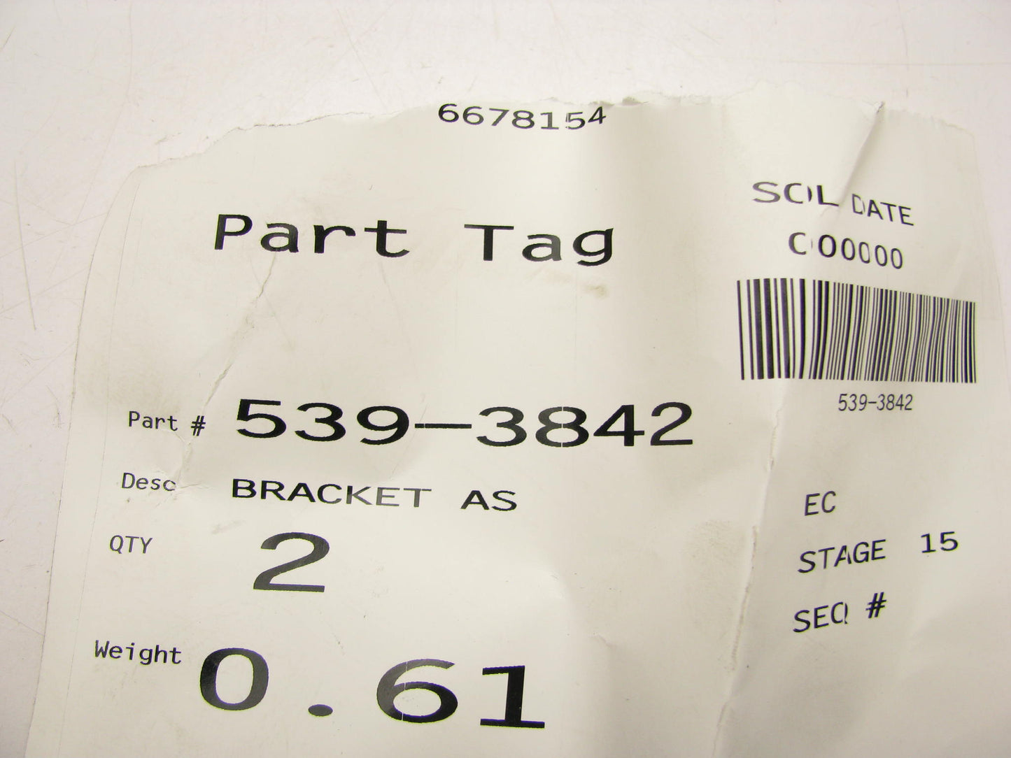 (2) BULK PACKED - Genuine OEM For CAT 5393842 / 539-3842 Cable Brackets