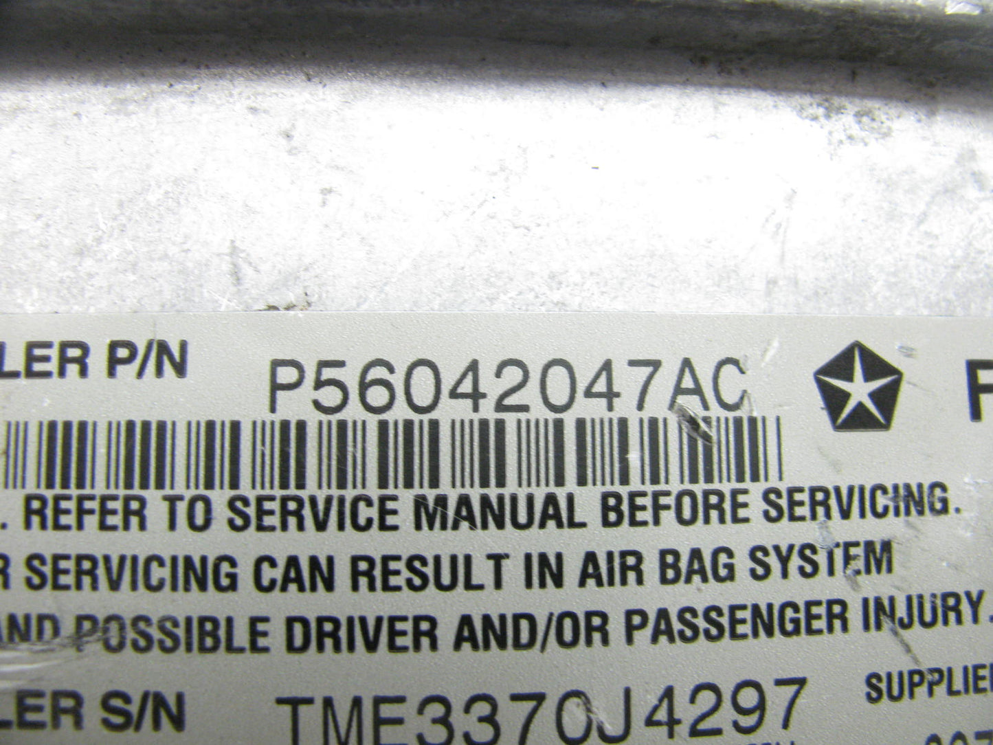 NEW OUT OF BOX - OEM 56042047AC SRS System Module For 2001 Grand Cherokee