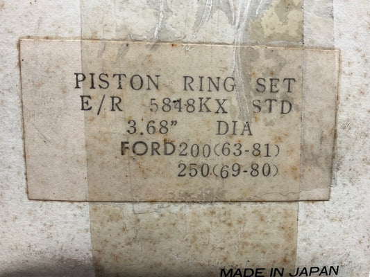 WHITE BOX 5848KX Piston Rings, STANDARD SIZE - 1963-1981 Ford 200, 1969-1980 250