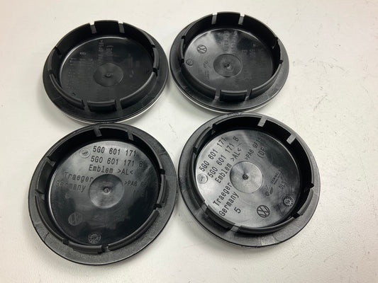 (4) NEW UNBOXED OEM VW 5G0601171 Wheel Center Caps 5G0-601-171-XQI