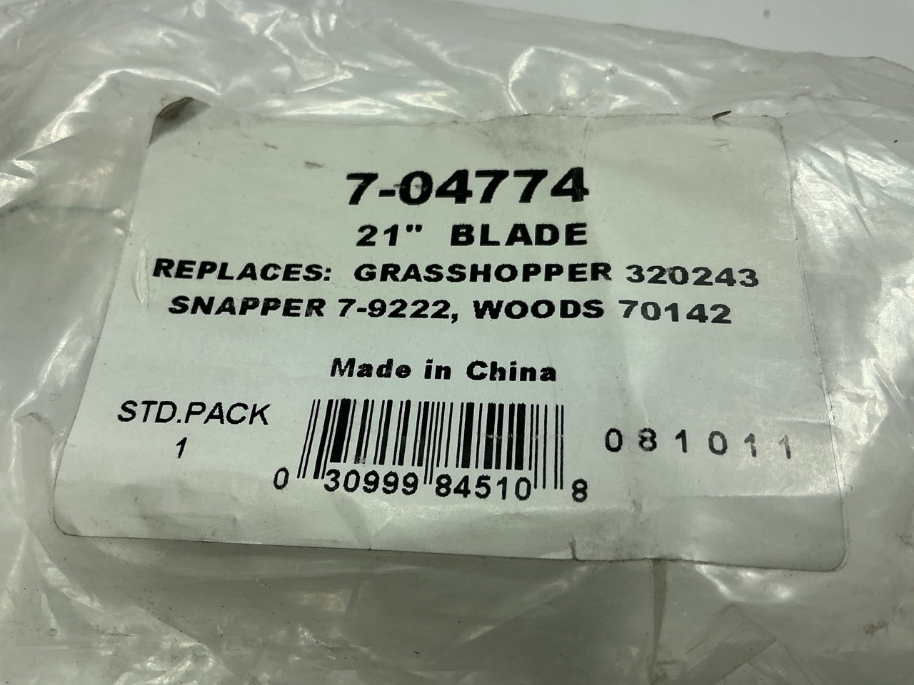 NEW 7-04774 Lawn Mower 21'' Blade For Grasshopper 61'' Cut, 320243, 7-9222, 70142