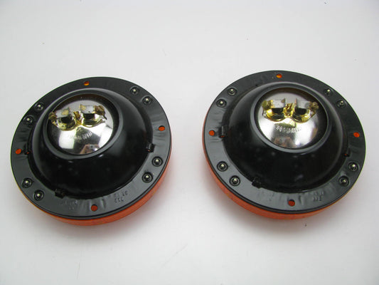 (2) NEW - OUT OF BOX 745-2101 7'' Round Amber School BusTurn Signal Light Lamps