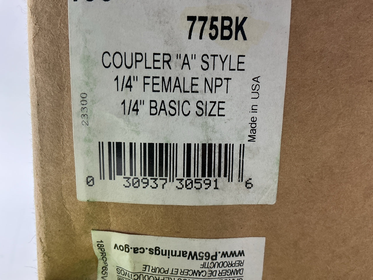 (10) Unboxed Milton 775 1/4'' FNPT A Style Push Type Couplers