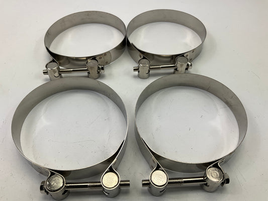 4 PACK - T-Bolt 3.5'' 89-99 Stainless Steel Silicone Hose Clamps 3-1/2''