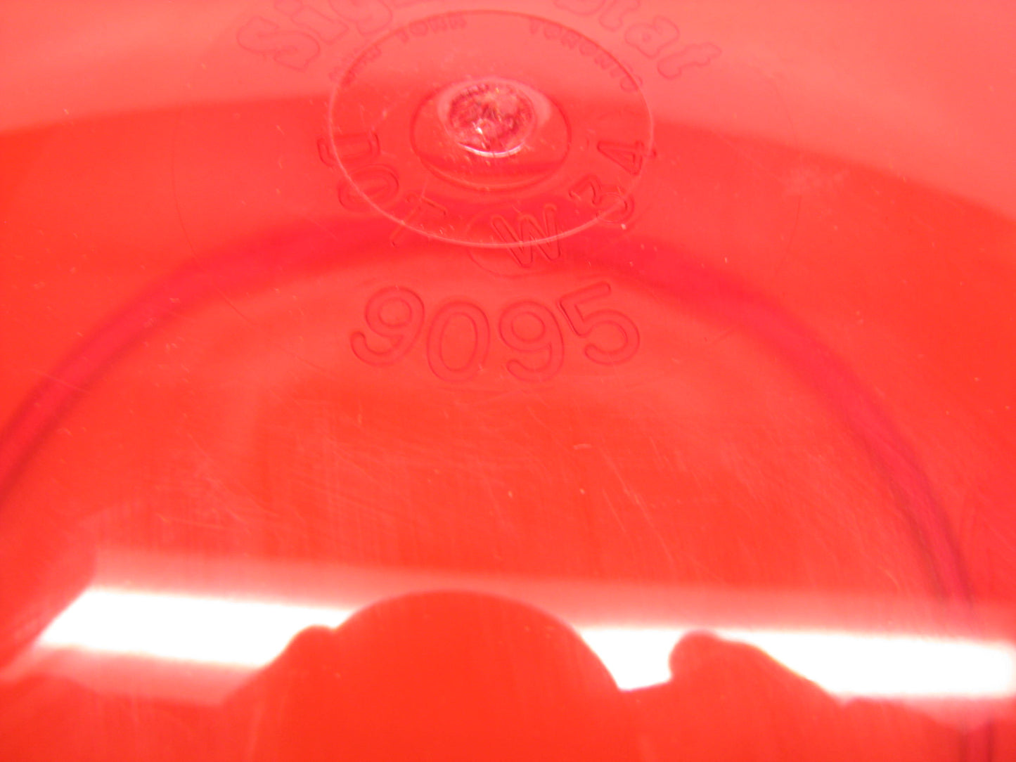 Vintage Signal-stat 9095-R Beacon Dome Rotating Light Dome Lens - RED