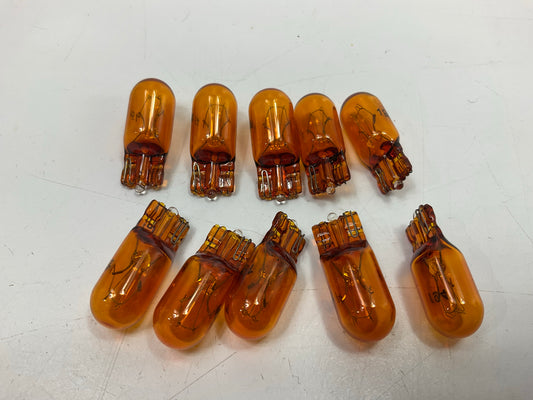 (10) 950194NA Miniature Light Bulb Amber - Wedge T-3 1/4 14V 3.78 Watt
