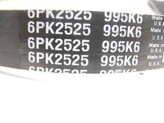 Serpentine Belt 995K6 / 6PK2525 0.84'' X 100.00'' - 6 Ribs