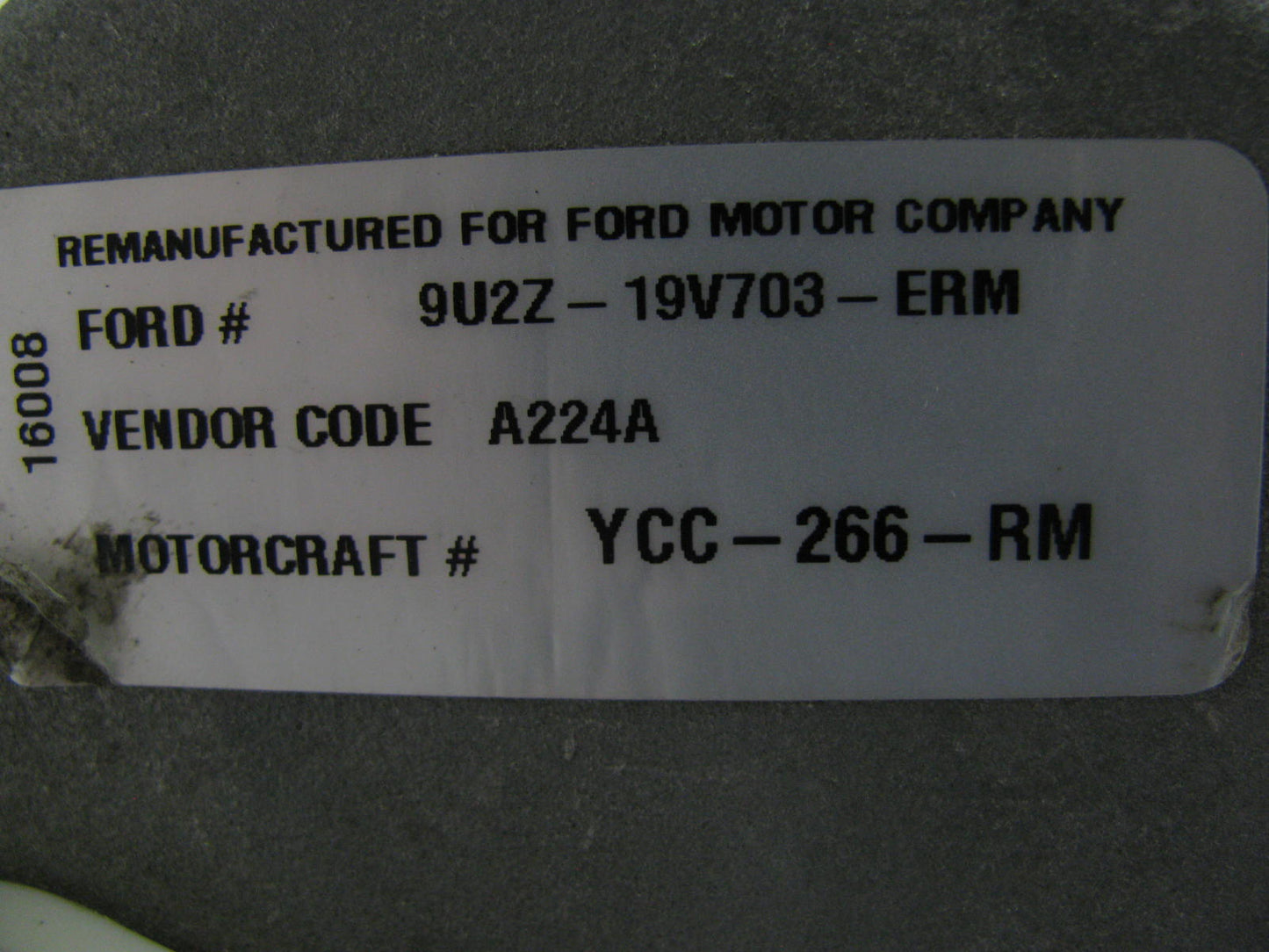 Reman - Out Of Box 9U2Z-19V703-ERM A/C Compressor W/ Clutch 2000-2002 Ford Focus