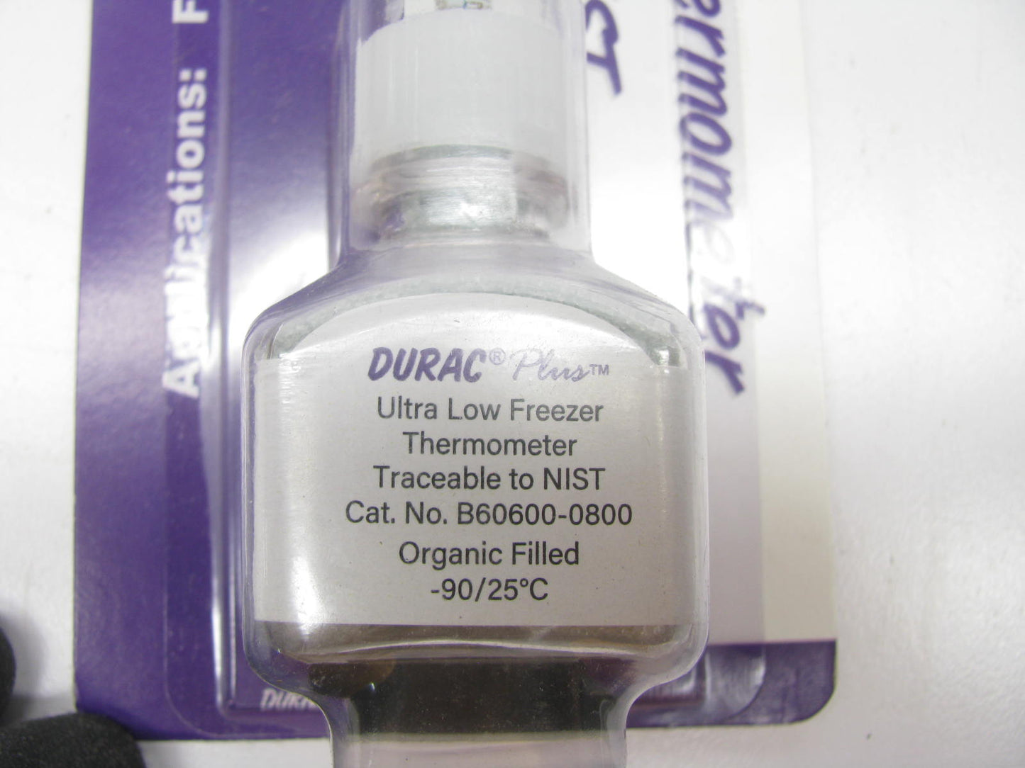 Durac B60600-0800 Freezer And Ultra Low Freezer Bottle Thermometer, -90 To 25C