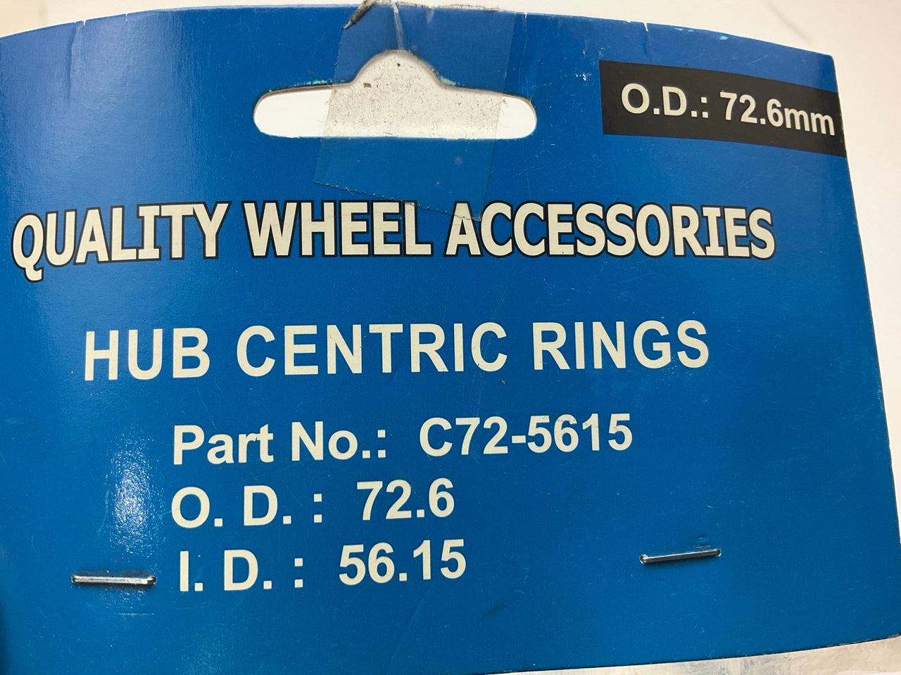New Unboxed White Knight 72.62mm OD X 56.15mm ID Hub Centric Rings, 4-Piece