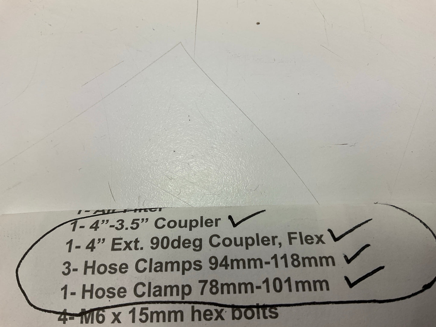 4'' To 3.5'' Adapter Cold Air Intake Coupler Kit 90 Degree Elbow And Hose Clamps