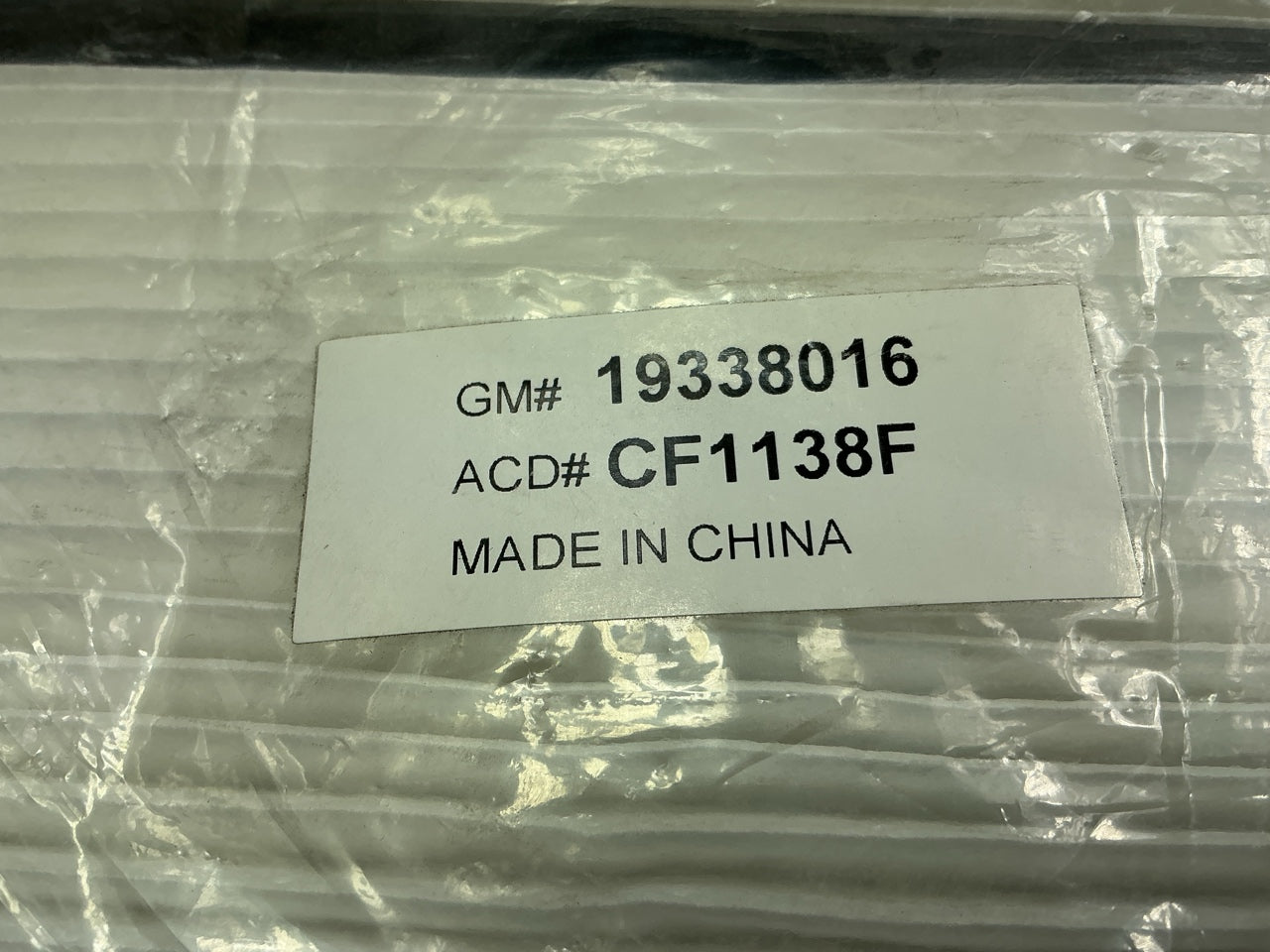 NEW - OUT OF BOX CF1138F Cabin Air Filter