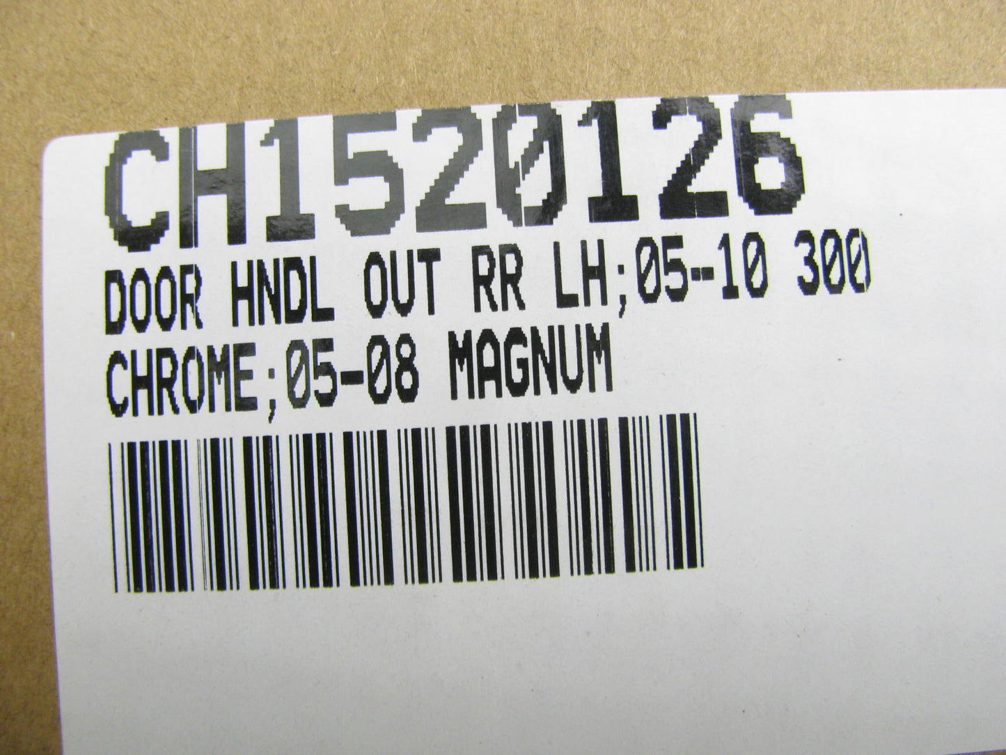NEW - OUT OF BOX CH1520126 Rear Left Outside Door Handle For 05-10 Chrysler 300