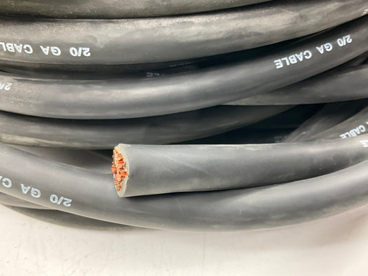 100 FEET - HEAVY DUTY 2/0 GA Black Battery / Welding Cable 2/0 Gauge