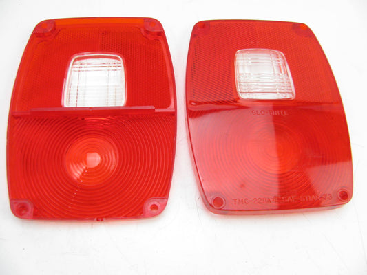 (x2) 1967-1888 Ford Truck Brake Stop Turn Reverse Tail Light Lens D3TZ-13450-B