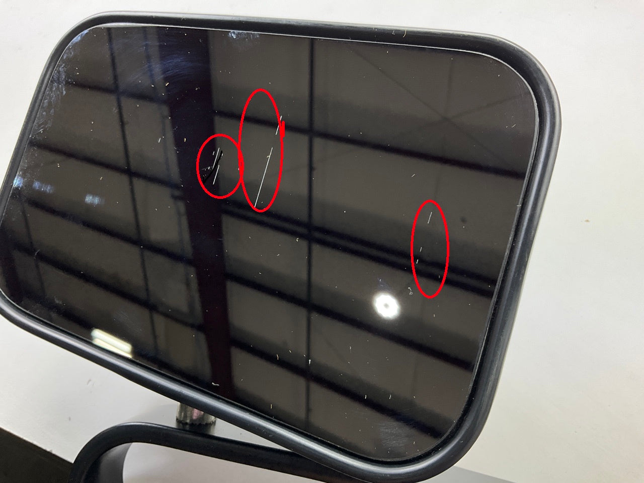 SCRATCHED MIRROR - E4UZ-17682-B Front Left Manual Mirror 92-93 Ford E-150/350