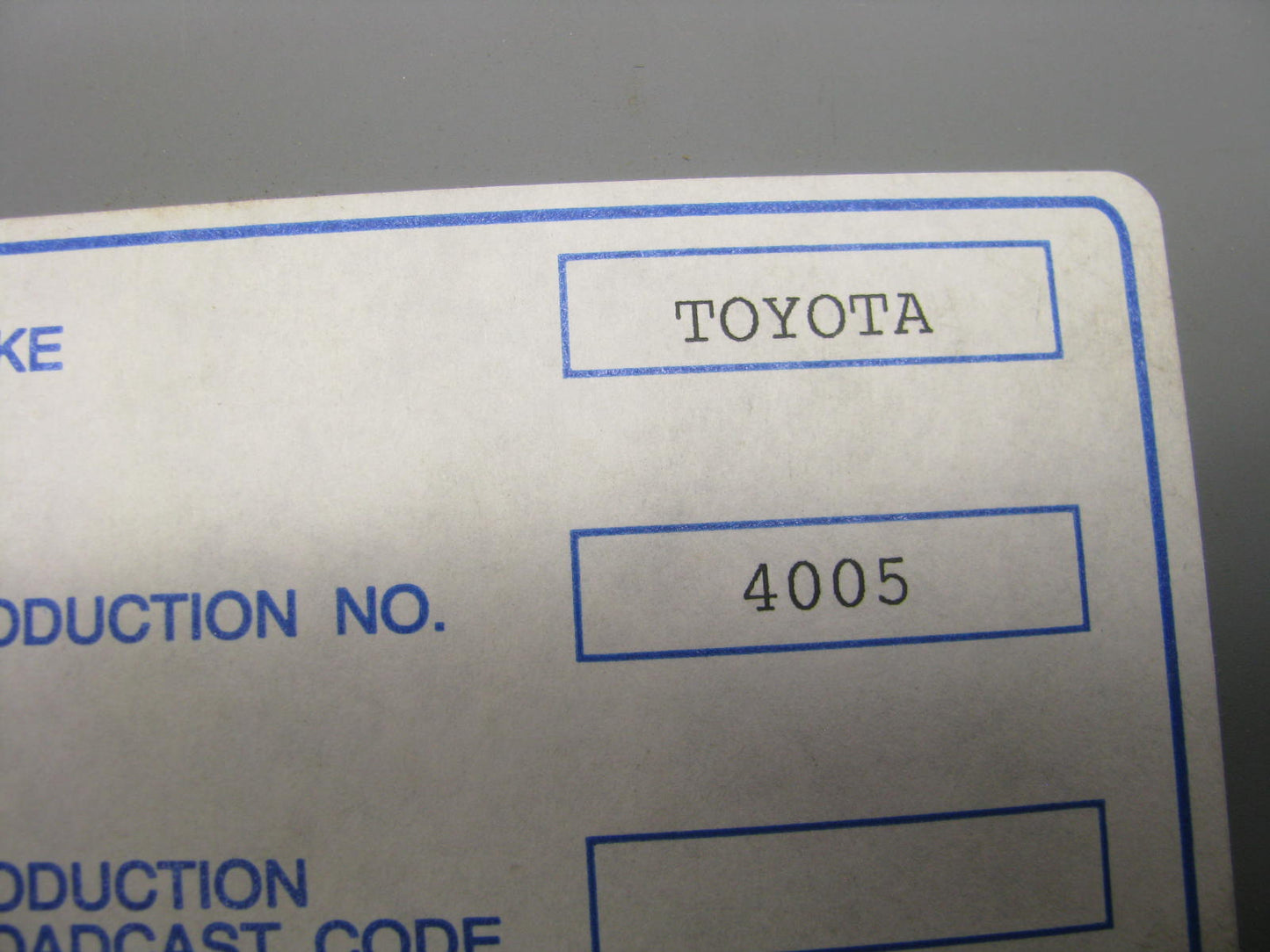REMAN - Out Of Box EM4005 Engine Control Module 1991-1992 Toyota Corolla 1.6L