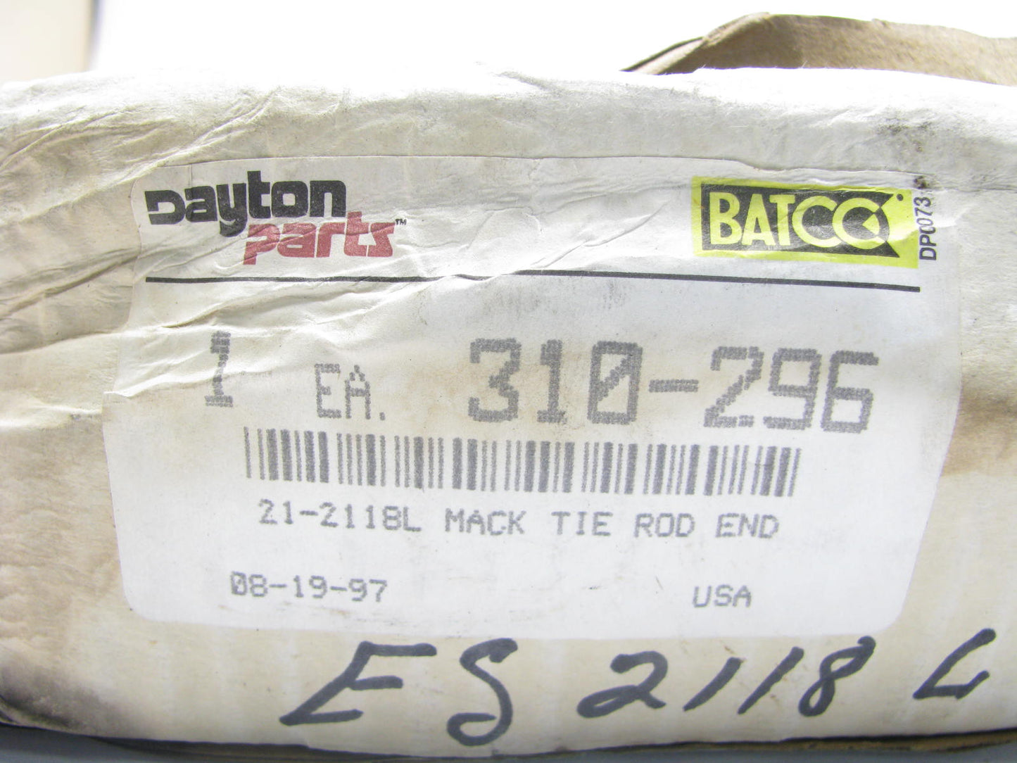 NEW - DAYTON ES2118L Drag Link Steering Tie Rod End - Front Right