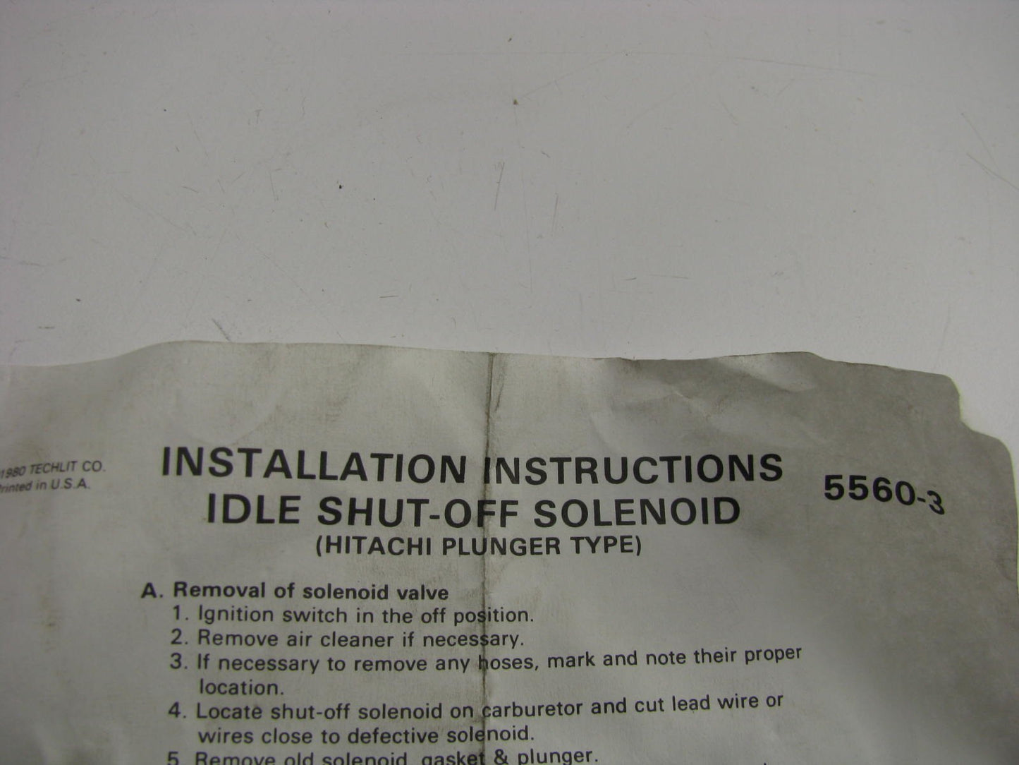 NEW - OUT OF BOX - ES59 Carburetor Fuel Shut-off (Idle Stop) Solenoid