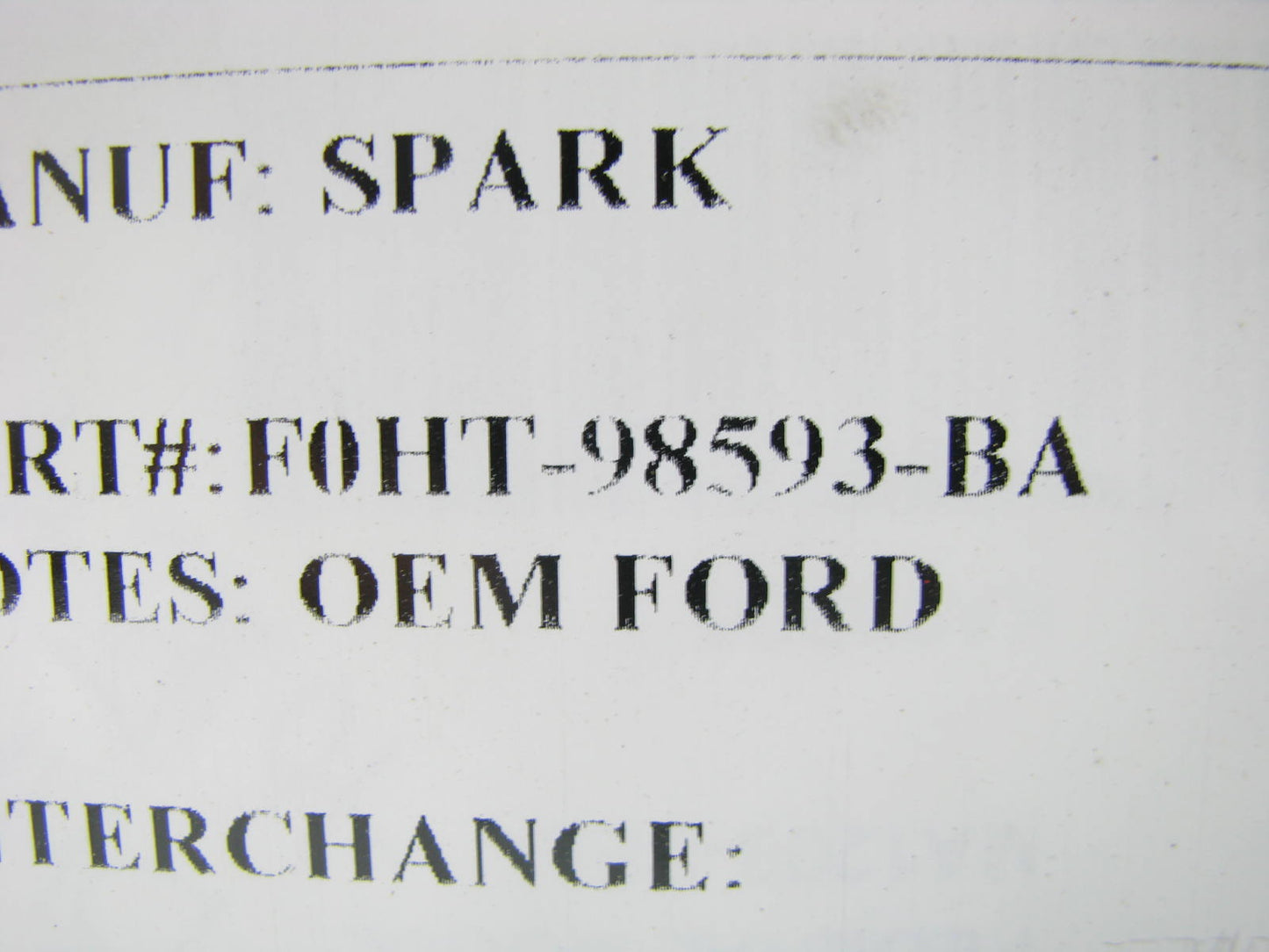 NEW - Out Of Box F0HT-9B593-BA Fuel Vapor Valve 1991-1997 Ford B600/700 F600/700