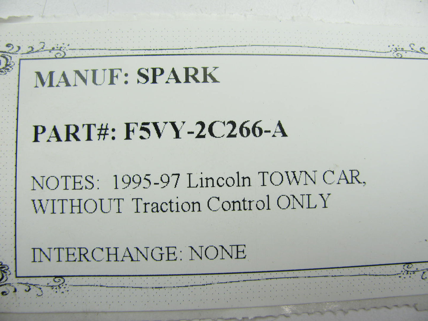 NEW - Out Of Box F5VY-2C266-A ABS Valve Block Modulator 1995-1997 Town Car