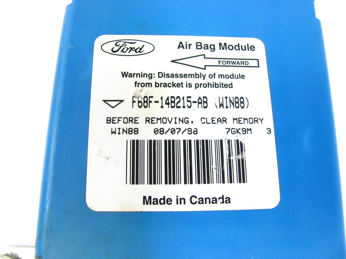 DAMAGED OUT OF BOX F68F-14B215-AB-D1 SRS Control Module 96-98 Ford Windstar