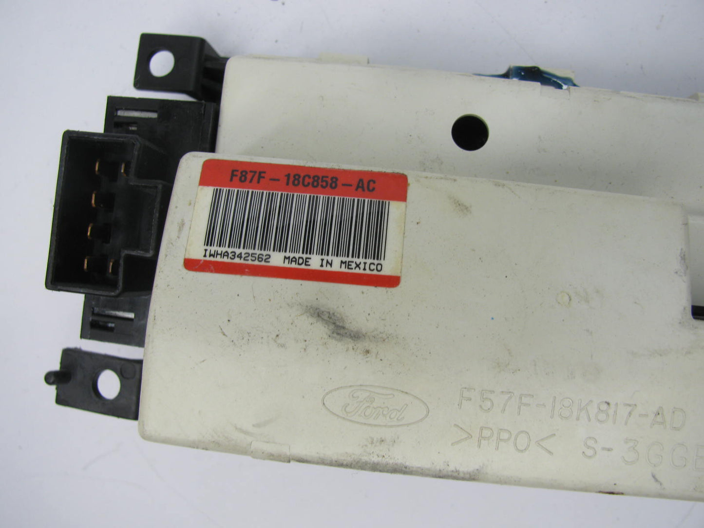 USED - Rear Heater AC Blower Fan Audio Control Switch OEM Ford # F87F-18C858-AC