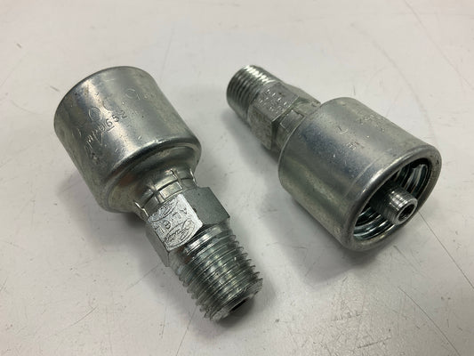 (10) UNBOXED Gates G25100-0404 Hydraulic Hose Fitting Coupler 1/4'' Hose 1/4-18