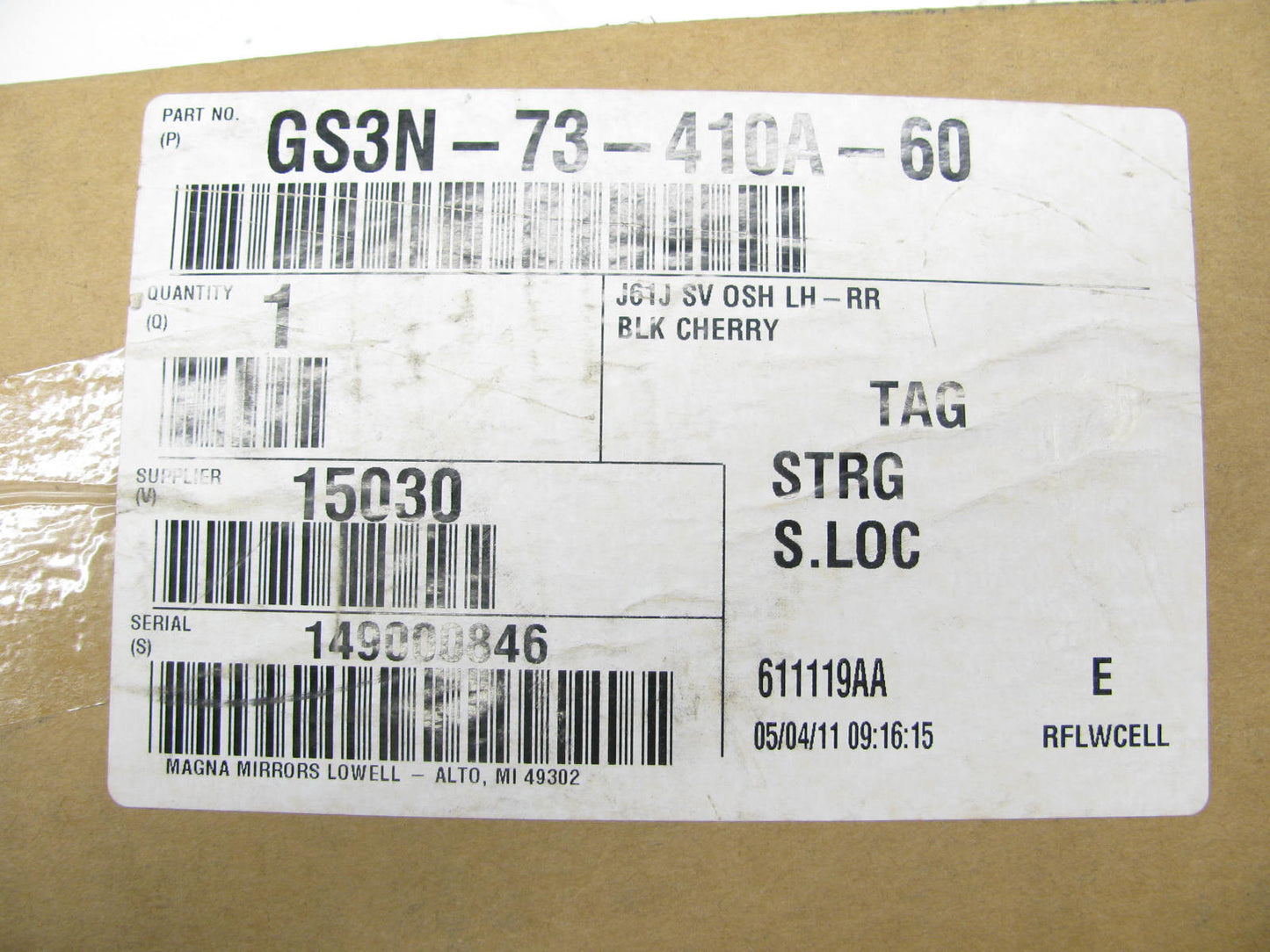 NEW - OUT OF BOX GS3N-73-410A-60 Front Left Door Handle 2009-2010 Mazda 6