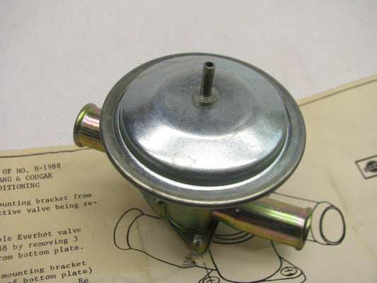NEW - OUT OF BOX H1988 HVAC Heater Valve 1967 Ford Mustang & Mercury Cougar A/C