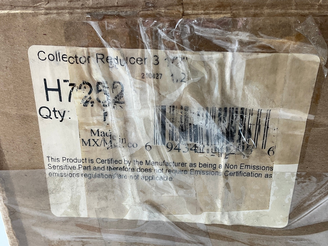 MISSING GASKETS Patriot H7252 Exhaust Collector Reducer 3-1/2'' Dia 2-1/2'' Outlet