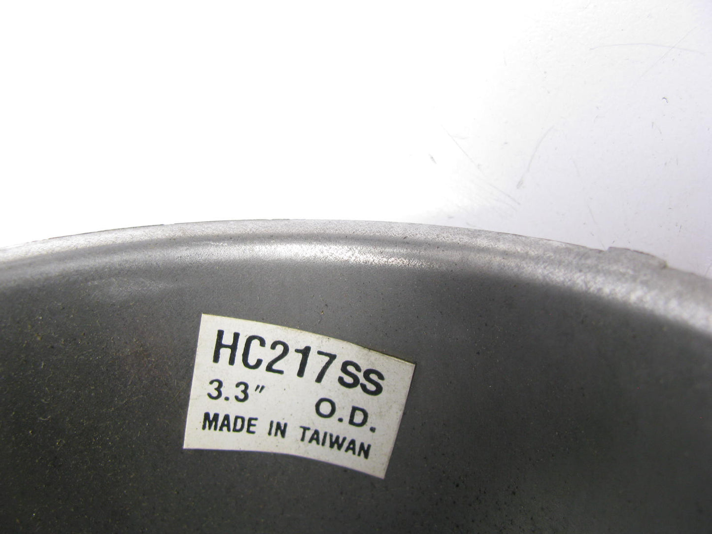 (4) UNBOXED HC-217SS Chrome Wheel Center Hub Caps 3-9/16'' OD 3.3'' Hub Push-Thru