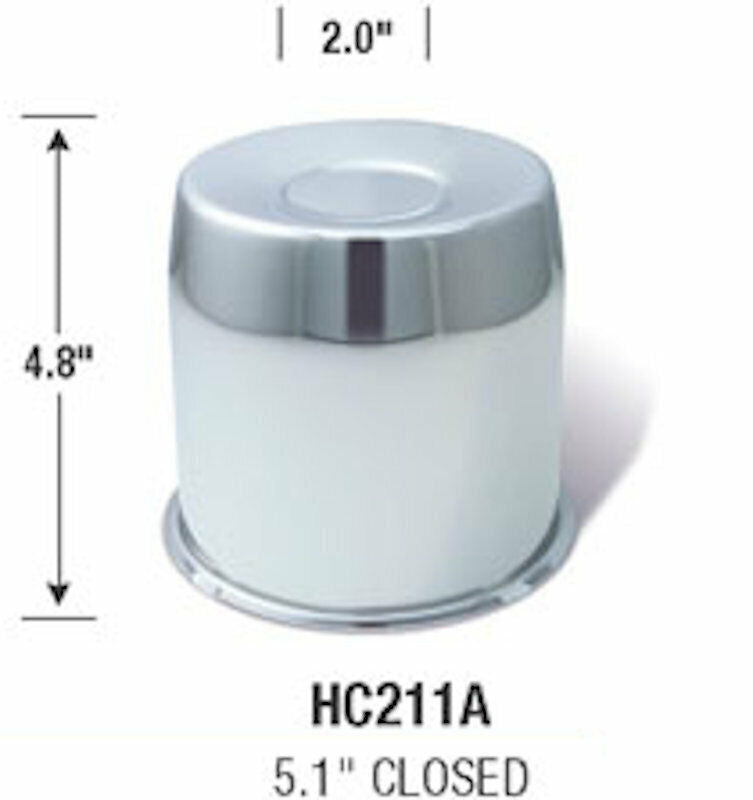 (4) Bulk Packed Gorilla HC211A Chrome Center Caps 5-3/8''OD, 5-1/8 ''Hub, 4-7/8'' H