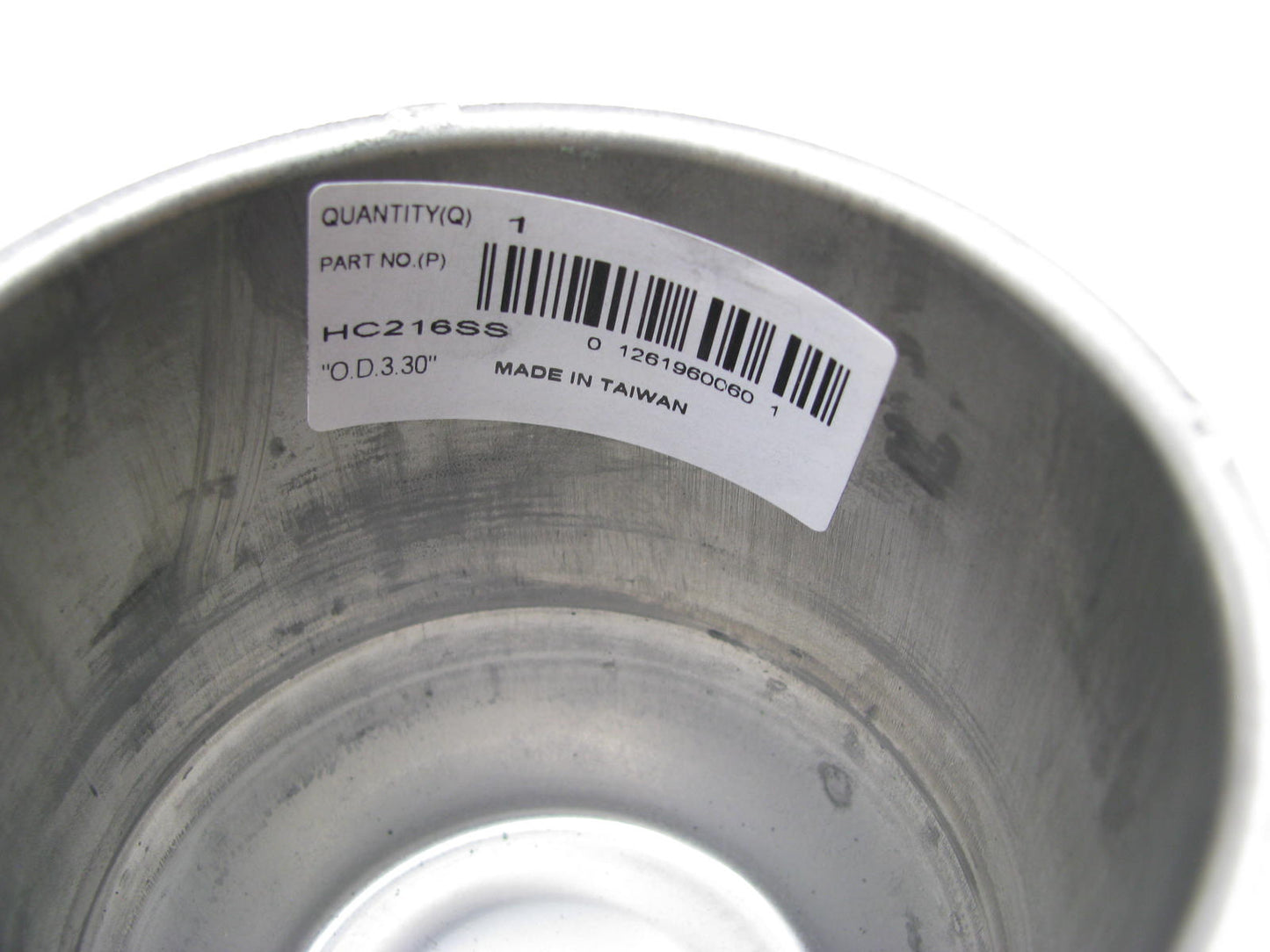 (4) NEW UNBOXED - HC216SS Stainless Polished Wheel Center Hub Caps 3-9/16'' OD