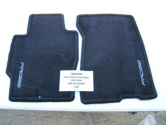 NEW UNBOXED OEM 1993-1997 Ford Probe BLACK Factory Front Floor Mats Set