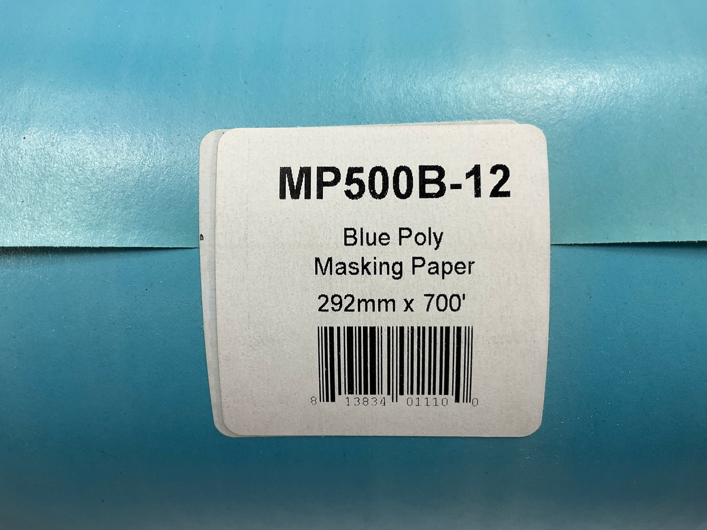 COSMETIC DAMAGE UNBOXED - Blue Poly Masking Paper, 12'' Wide X 700 Feet Long