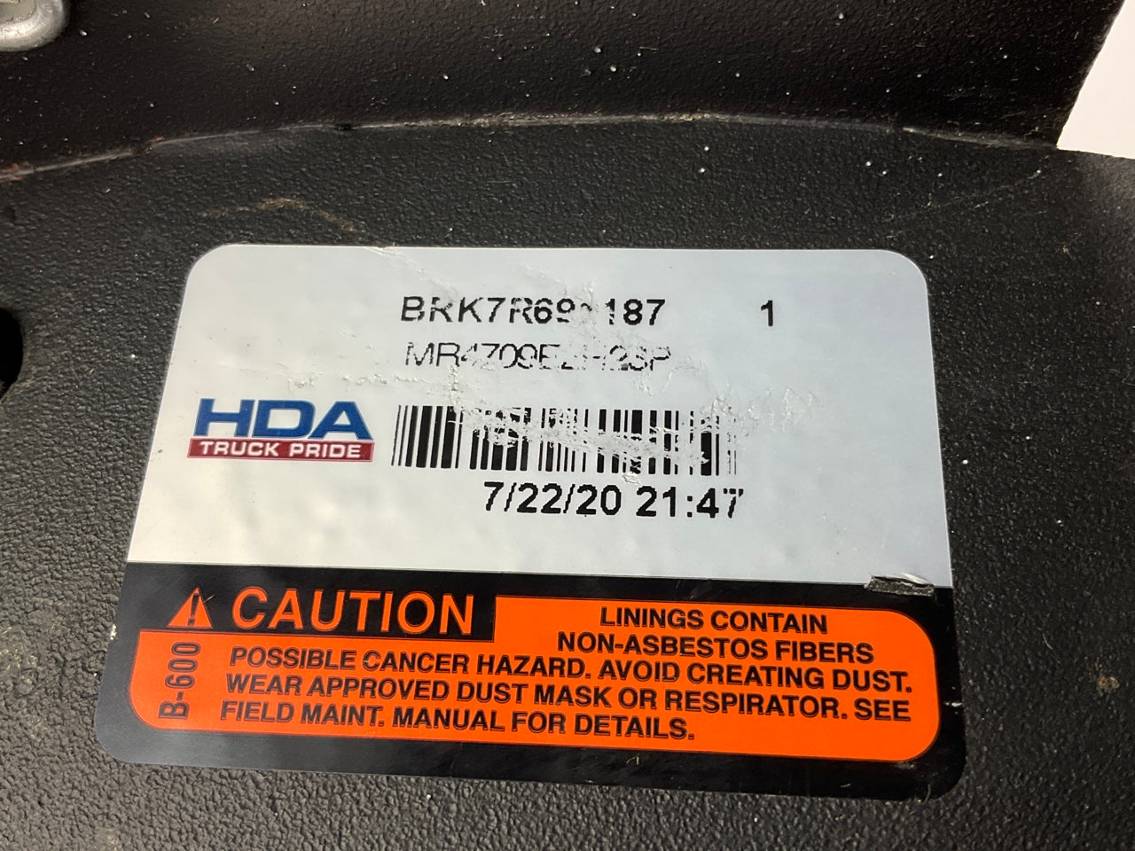 (2) Relined HDA MR4709E2H23P 16-1/2'' X 7'', 23K Brake Shoes, 23000 Lbs #4709