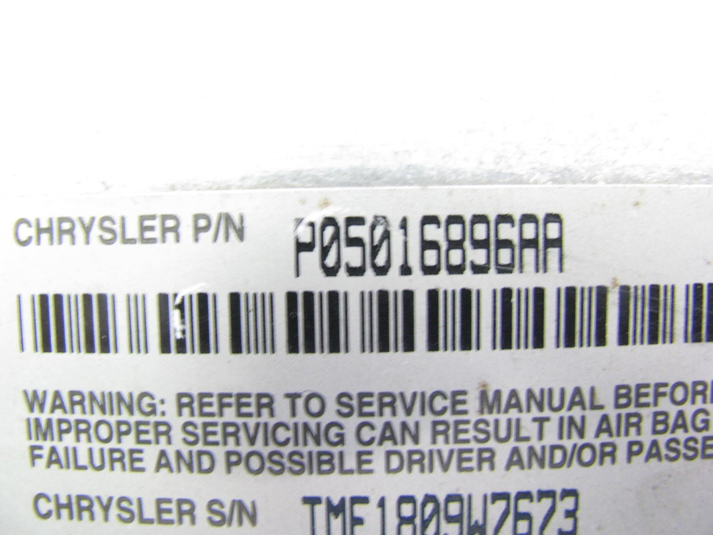 NEW - OUT OF BOX P05016896AA SRS Control Module 5016896AA For Mopar