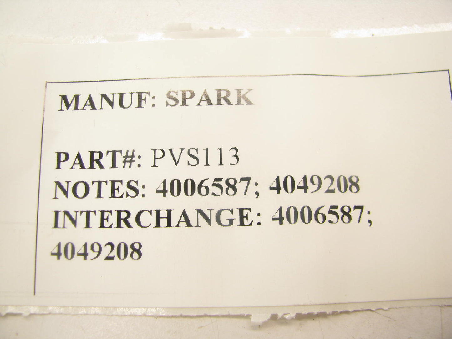 NEW - OUT OF BOX PVS113 Ported Vacuum Switch - 2 Port Natural - 4006587 4049208