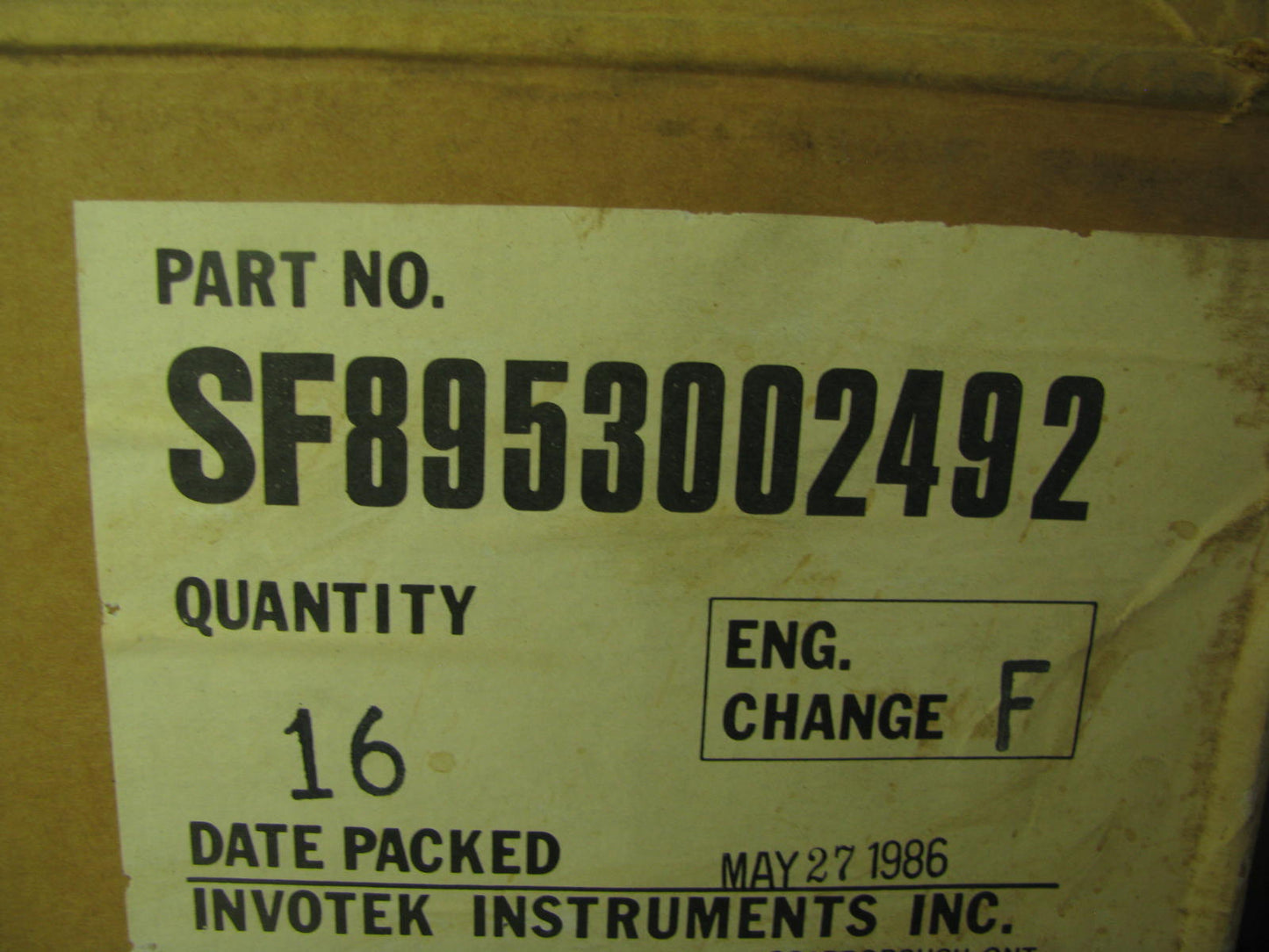 NEW OUT OF BOX - SF8953002492 Fuel Tank Sending Unit 86-87 Comanche 23.5 Gallon