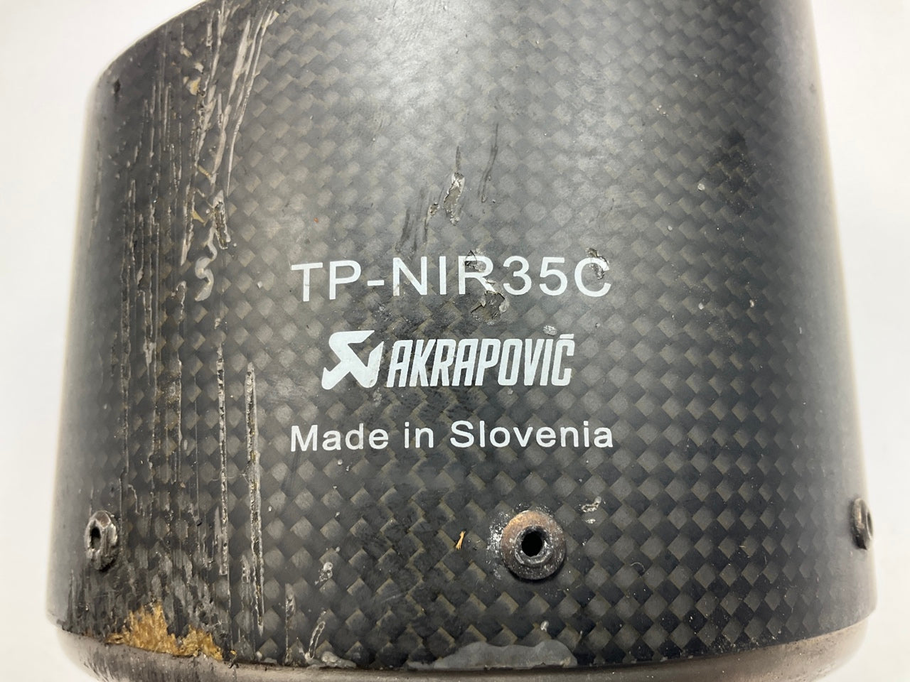 USED / DAMAGED - SEE PHOTOS (2) AKRAPOVIC TP-NIR35C Exhaust Tips, AS SHOWN
