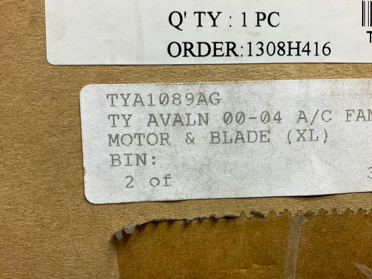 New Aftermarket TYA1089AG Blower Motor