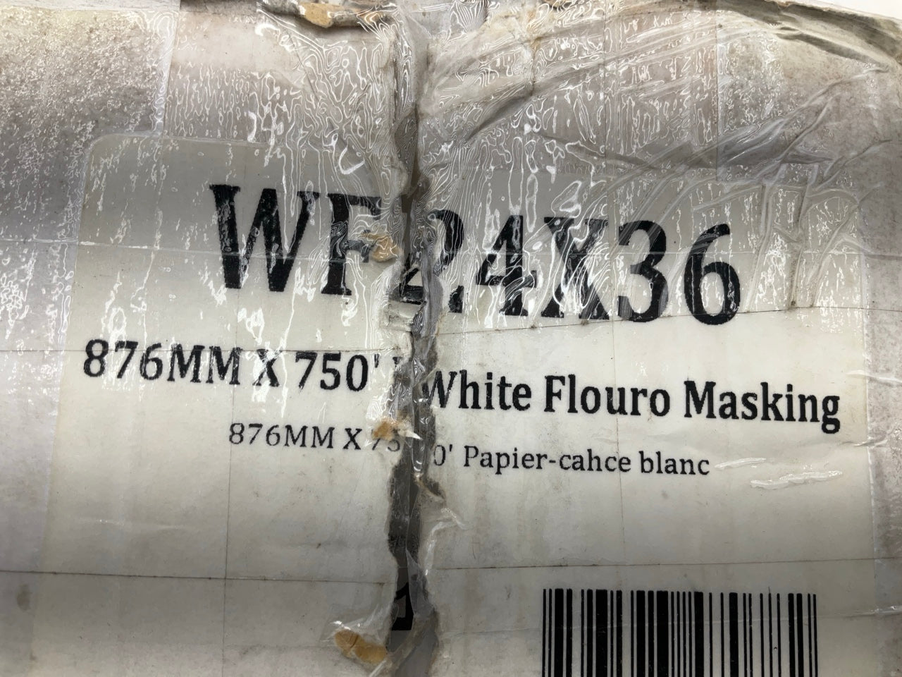 PPC WF24X36 White Treated Masking Paper 750 Feet X 34.5'' Roll