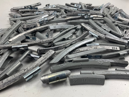 15 LBS - Mixed Lot Clip-On Wheel Balancing Weights, Assorted Sizes - UNUSED