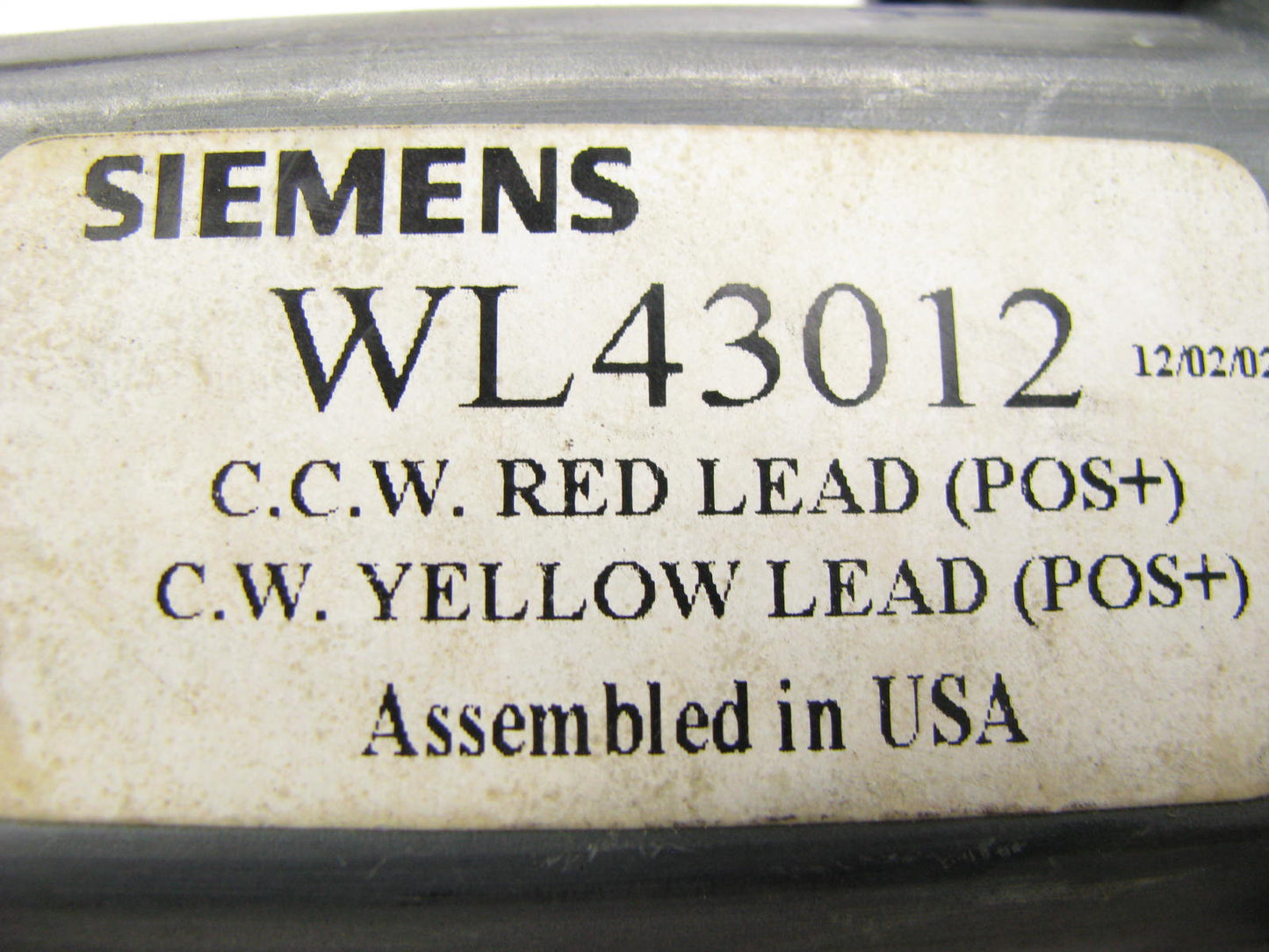 NEW - OUT OF BOX WL43012 Power Window Motor - Front Right
