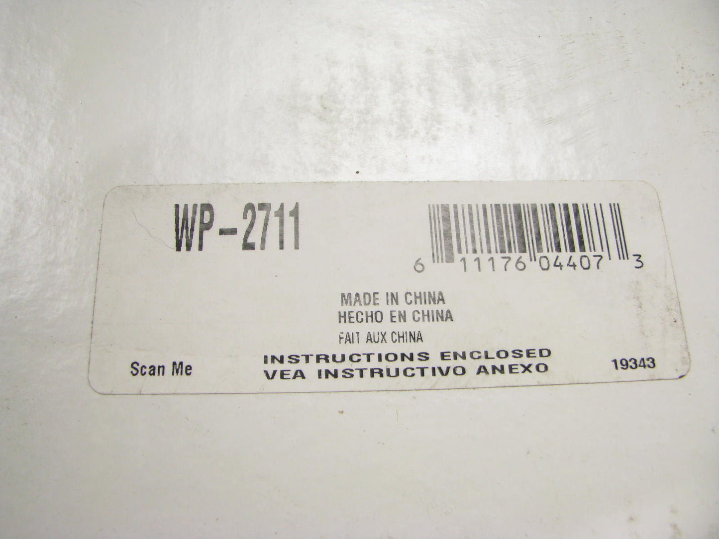 NEW - OUT OF BOX WP-2711 Engine Water Pump