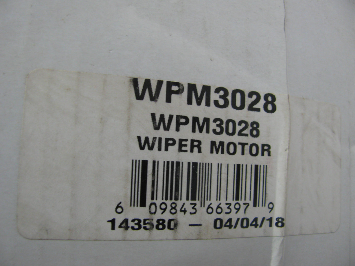 NEW OUT OF BOX - WPM3028 REAR Windshield Wiper Motor