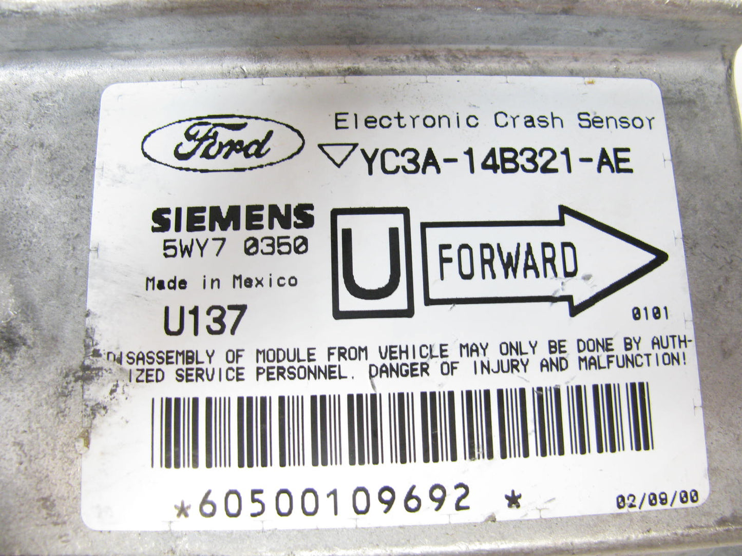 NEW - OUT OF BOX FORD YC3A-14B321-AE SRS System Control Module 00-01 Excursion