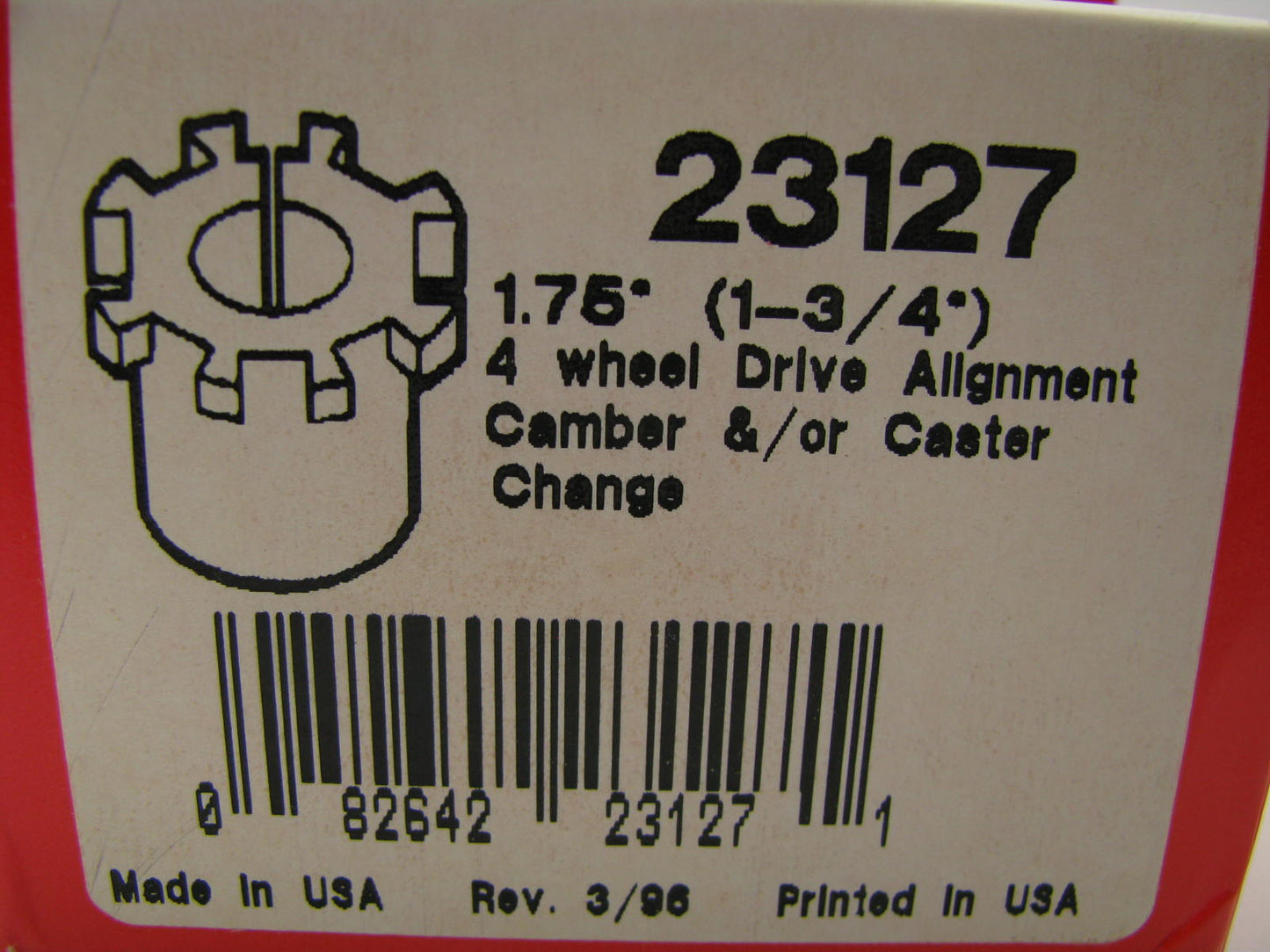 Specialty Products 23127 Front Alignment Caster/Camber Bushing 1-3/4 Degree 4WD
