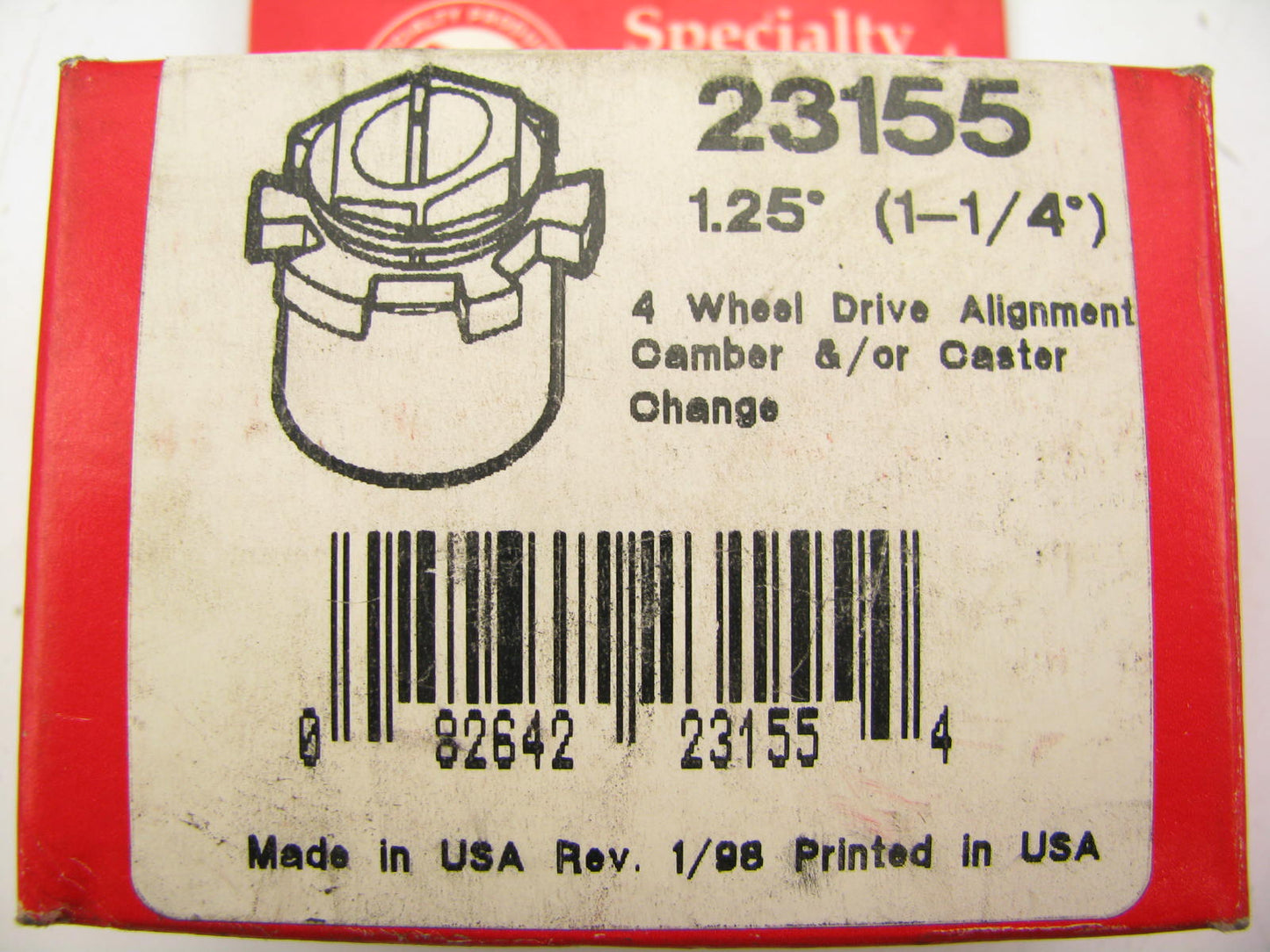 Specialty Products 23155 Front Alignment Caster Camber Bushing 1-1/4 Degree 4WD